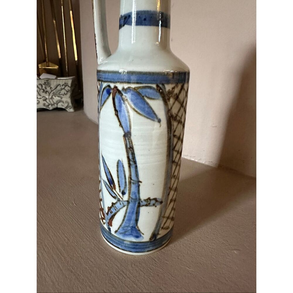 Vintage hand, painted oil and vinegar Cruet bottle - Picture 8 of 8